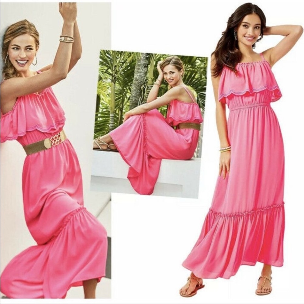 NWT Lilly Pulitzer Adia Maxi dress in Love Potion Pink Sz XL